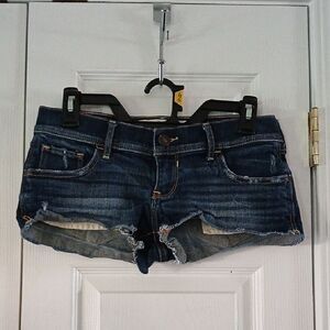 Abercrombie & Fitch short daisy duke jean shorts Sz 2 Waist 26 EUC